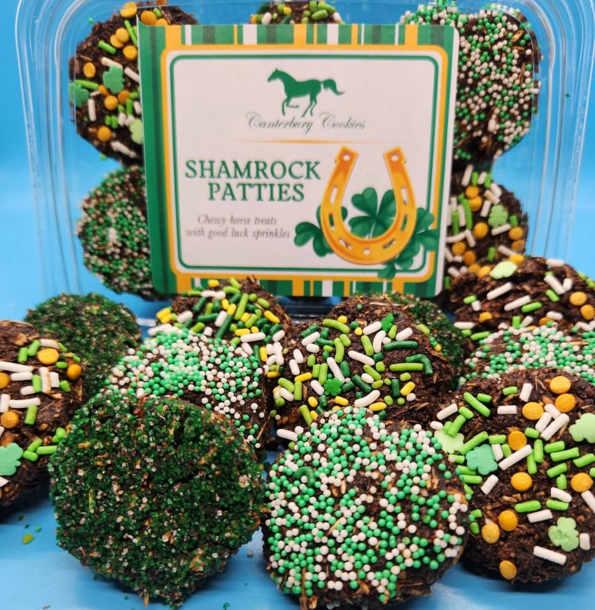 Shamrock Patties, Horse Treats with Festive Sprinkles, 24 oz, Limited Edition St. Patrick's Day