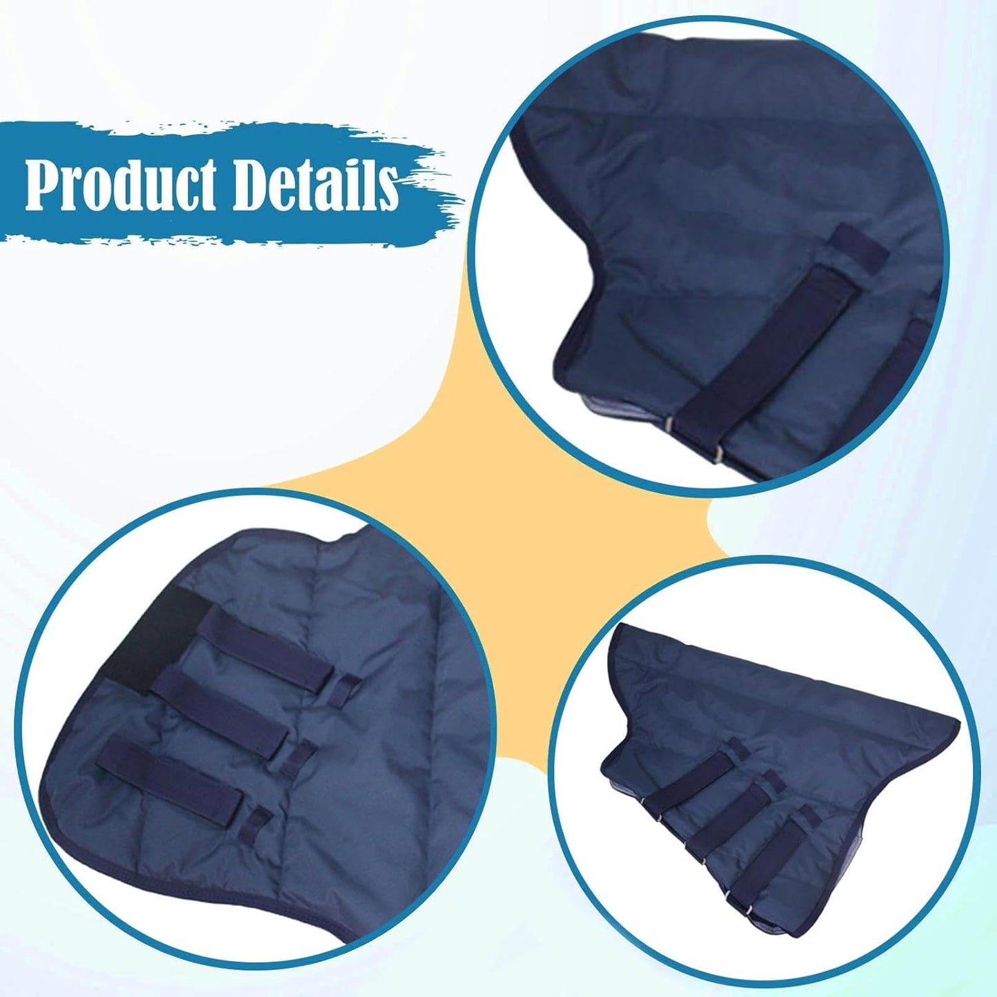 Cover Neck Wrap with 3 Adjustable Straps with Fill 600D Oxford Cloth Winter, Blue