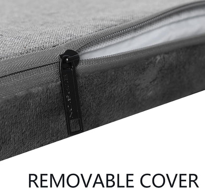 EMPSIGN Stylish Dog Bed Mat Dog Crate Pad Mattress Reversible (Cool & Warm), Water Proof Linings, Removable Machine Washable Cover, Firm Support Small to XX Large Dogs, Grey,XL(41''''*28''''*3'''')