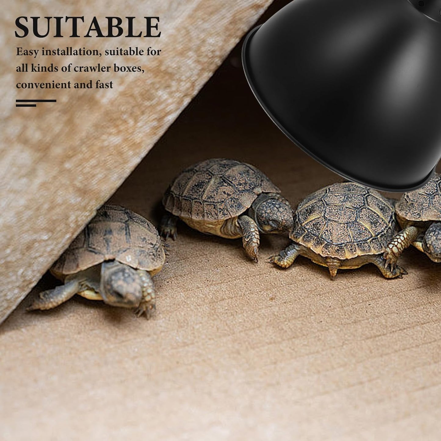 Reptile Box Lampshade Heating Lamp Reflector Cover Iron 8.5-Inch Deep Curved Dome for Terrarium Heat Lamp Protection in Reptile Tank Habitat