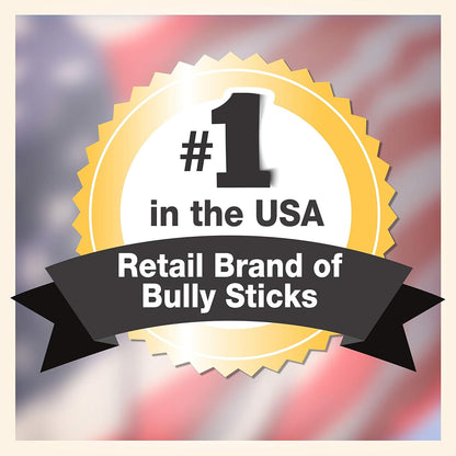 Cadet Bully Sticks for Small Dogs – All-Natural Beef Pizzle, High Protein, Low Fat, Long-Lasting, Grain & Rawhide-Free Dog Chews for Aggressive Chewers, Small (12 Ounce)