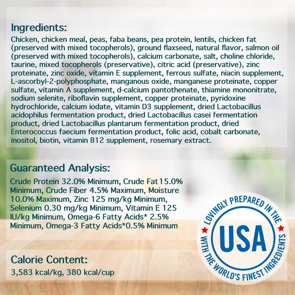 Chicken Soup for the Soul All Natural Premium Grain-Free All Life Stage Dry Cat Food, Real Meat First Ingredient, No By-Products, Supports Immune & GI Health, Chicken & Legumes, 4lb