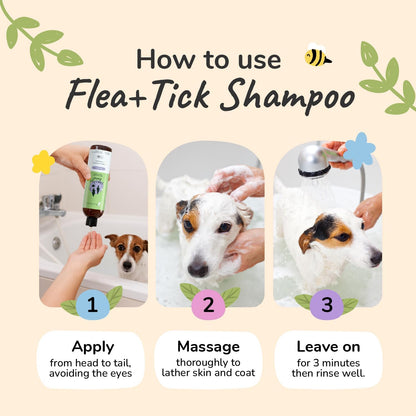 kin+kind Flea and Tick Shampoo for Dogs Vet Formulated - Plant Powered, Safe and Effective Dog Shampoo with Coconut and Olive Oil - Lavender Scent - Prevent Fleas and Ticks - Made in USA 12 fl oz