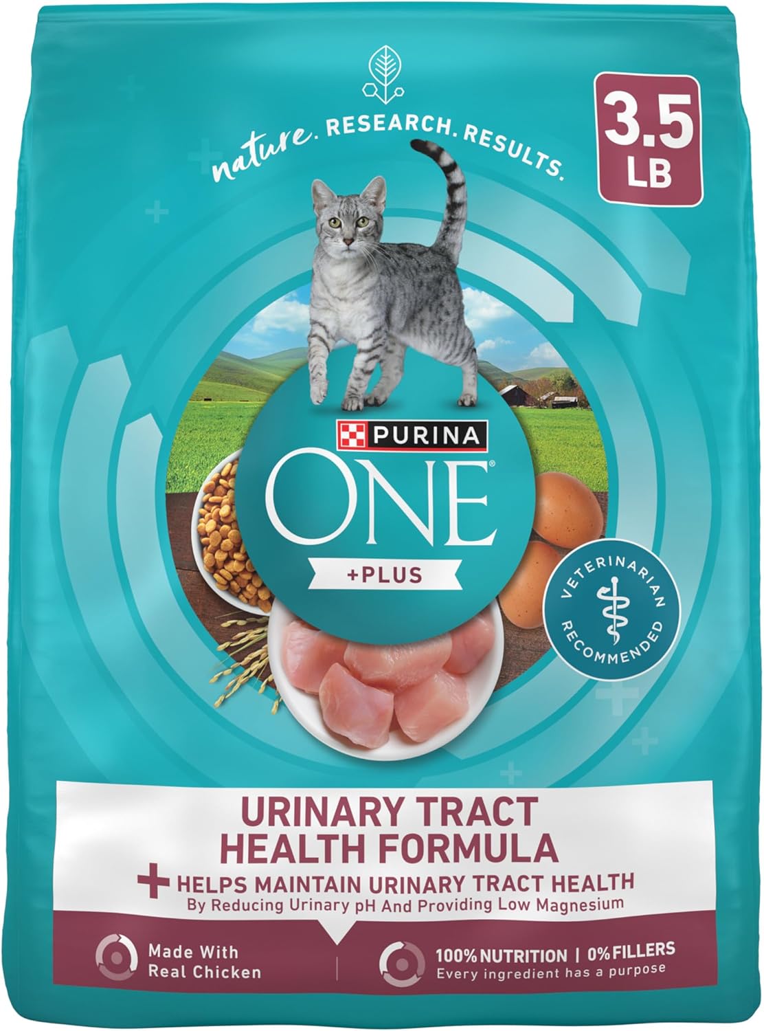 Purina ONE High Protein Dry Cat Food, +Plus Urinary Tract Health Formula - 3.5 lb. Bag