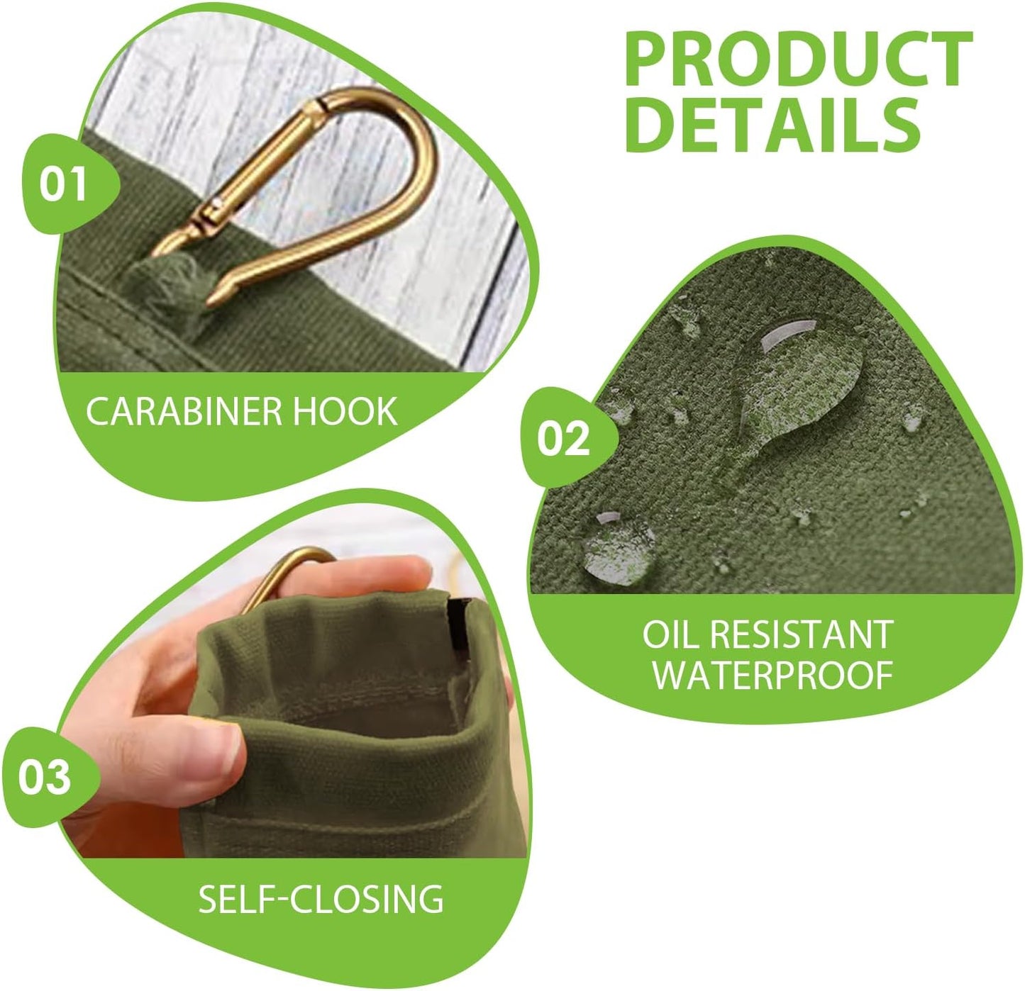 Dog Training Treat Pouch with Auto-Closing Lid, Hands-Free Leash Clip Bag for Puppy Obedience, Portable Pet Reward Snack Holder for Walking Hiking and Outdoor Adventures