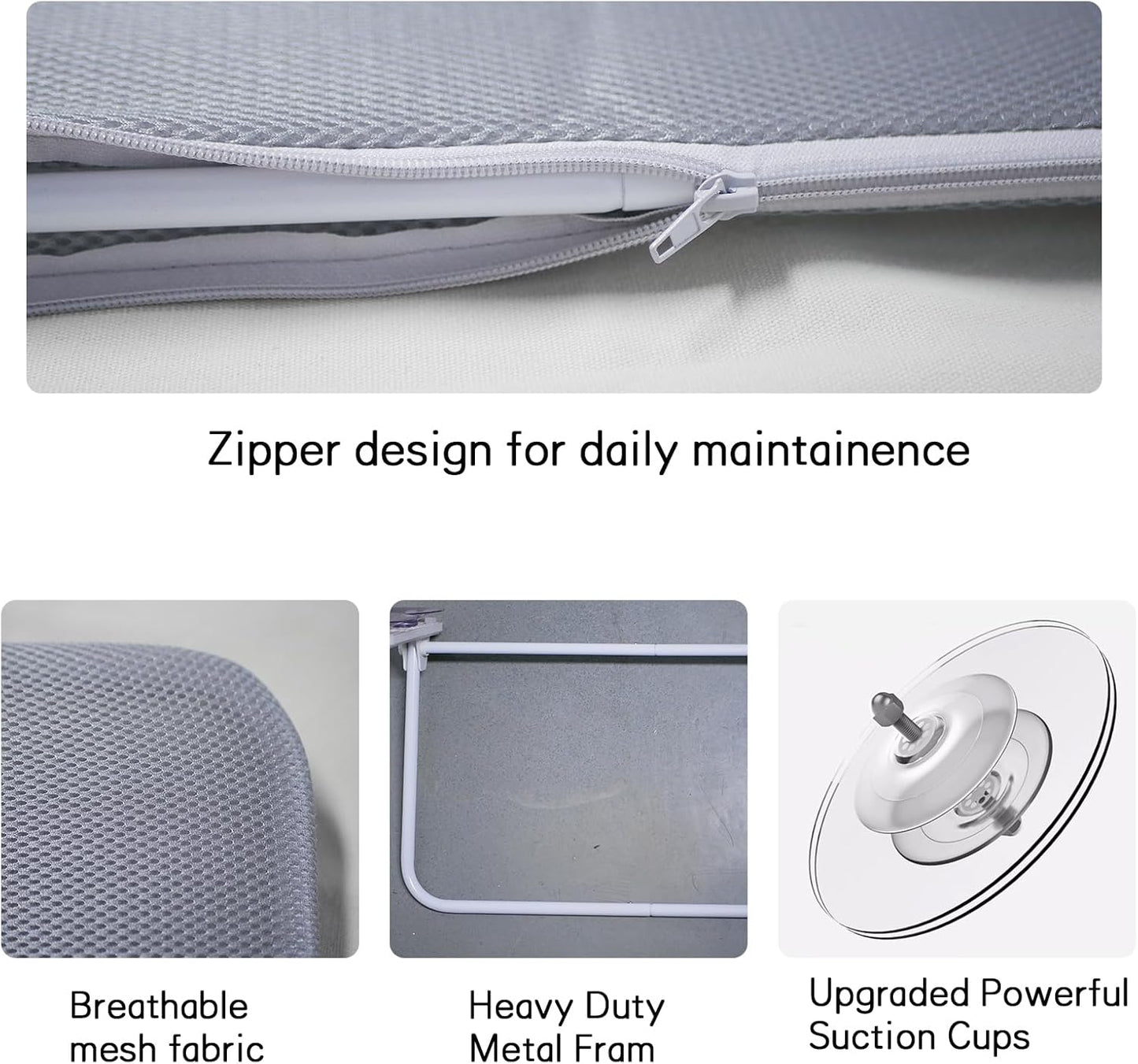 2PC Cat Window Perch Cordless Hammock Bed for Window with Metal Frame and Reversible Cover, Large Suction Cups Window Resting Seat for Indoor Cats (Cat Bed, M-2PC)