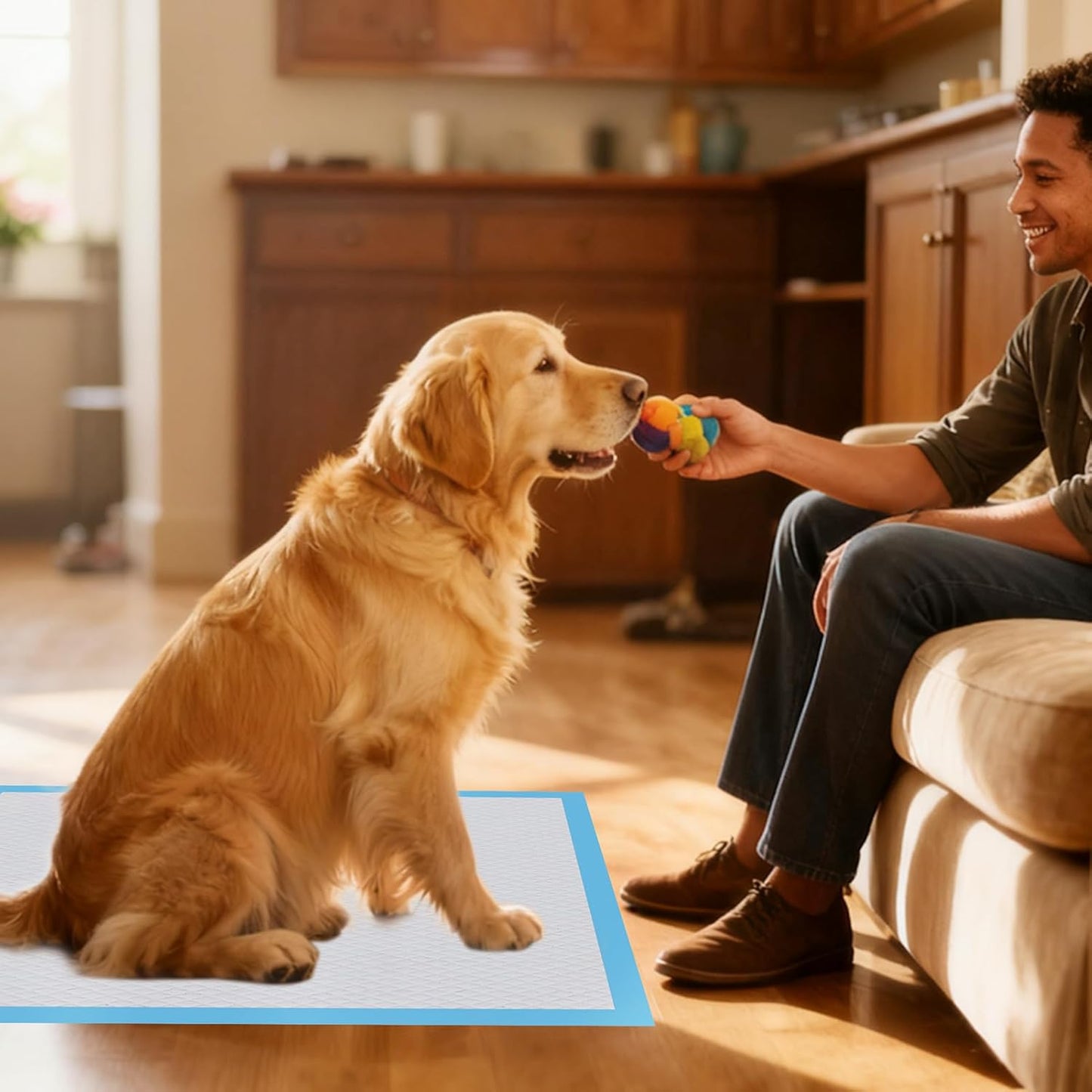 60 Count-30" x 36" XXL Puppy Pads, Extra Large Pee Pads for Dogs, Super Absorbent Disposable Dog Training Pads, Quick Drying, Leak-Proof, Ultra Thick Potty Pads for Dogs, Puppies, Doggie, Cats