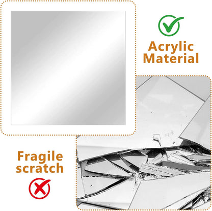 16 PCS Horse Mirror Sticker Soft Safe Non Glass Horse Toys for Horses to Play and Stable Barn Stall Toy Entertainment(6inch*6inch)