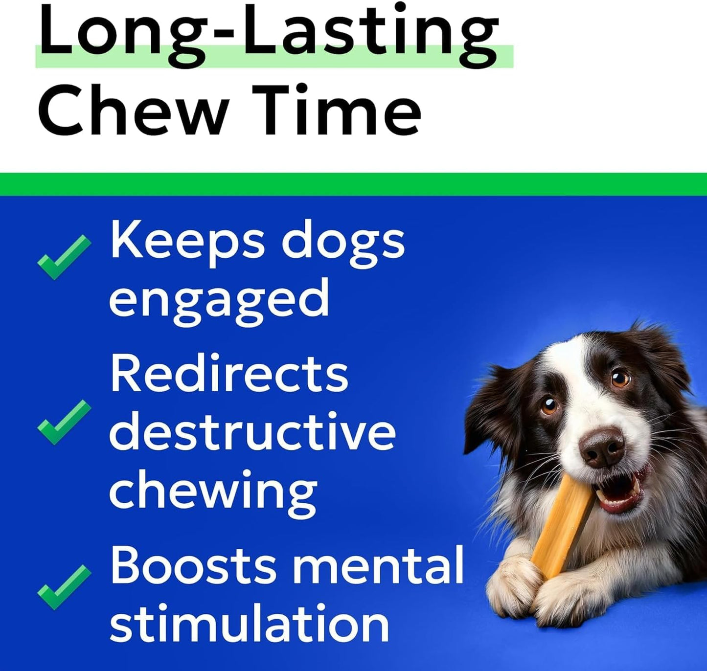 BARK&SPARK Yak Cheese Himalayan Dog Chews - 100% Natural & Long Lasting Dog Treats, Yak Milk Chews for Small, Medium & Large Dogs, Lactose & Gluten Free Dental Sticks, Healthy & Safe - Large (4 Chews)