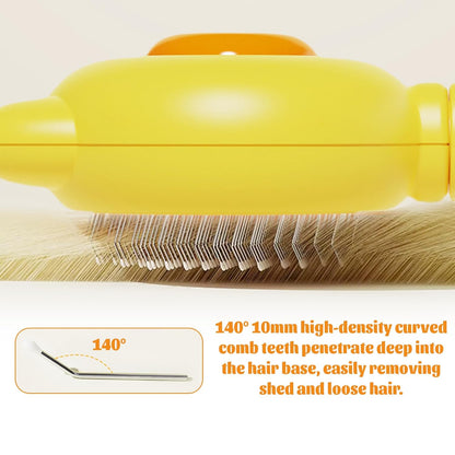 Flea Lice Comb,Flea Comb for Cats Dogs,Cat Brushes for Indoor Cats,Cat Hair Brush that Comes Off with One Click