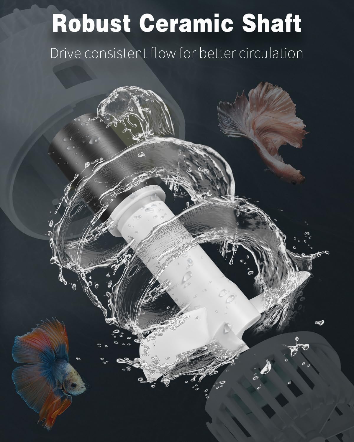 Pawfly Wave Maker for Aquarium, 800 GPH Aquarium Powerhead, Quiet Submersible Wavemaker for 25-100 Gallon Fish Tanks, Water Circulation Pump with Powerful Magnetic Base