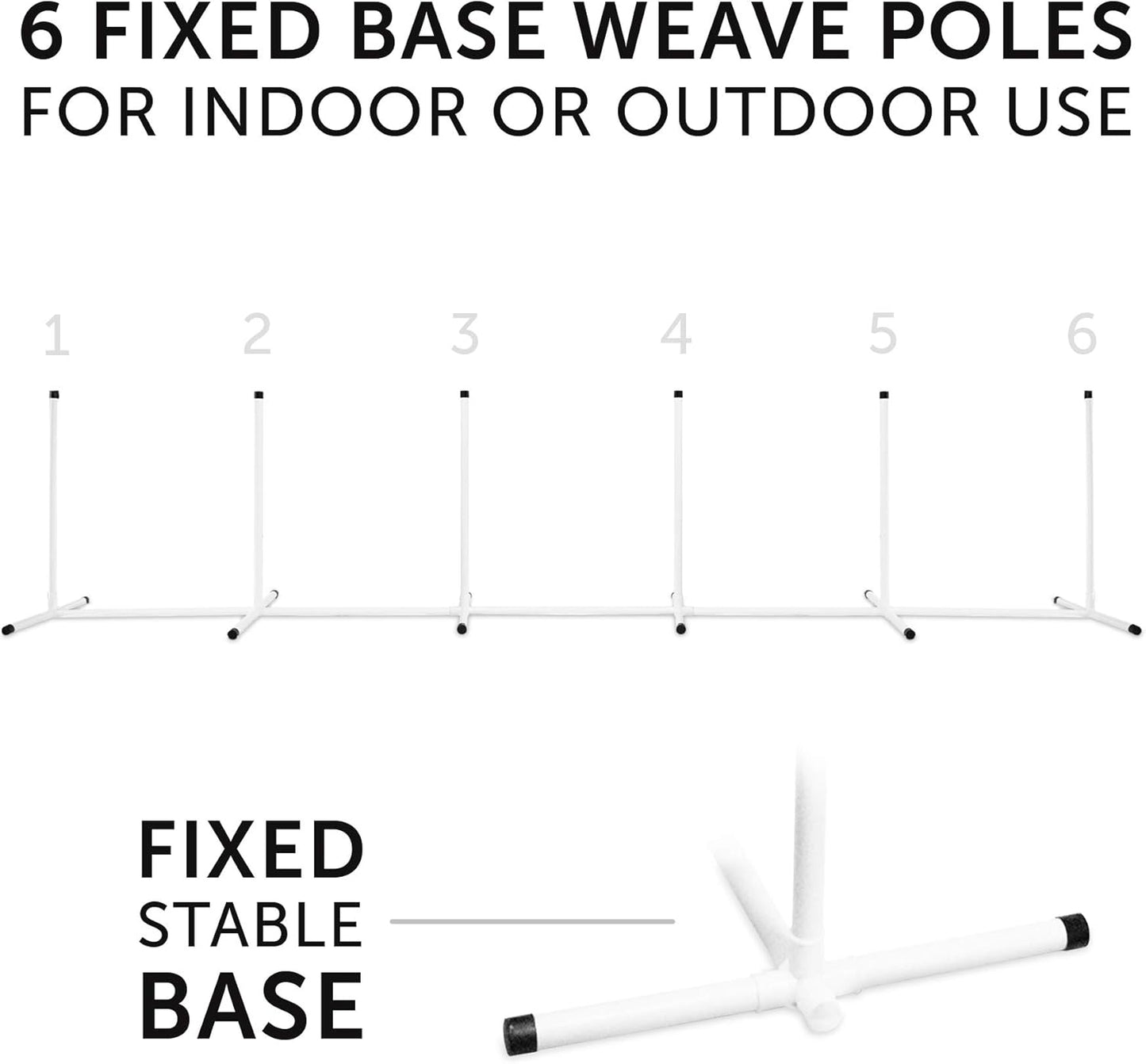 Better Sporting Dogs Agility Course Backyard Set - 7pc Indoor and Outdoor Agility Training Equipment for Dogs - 3 Jumps - 2 Tunnels with Sandbags - Weave Poles for Dog Obstacle Training