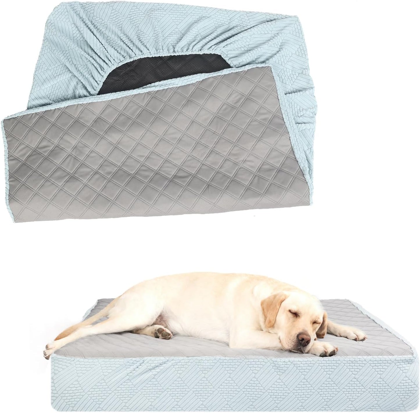 Dog Bed Cover 44x35 Waterproof Washable Pet Bed Cover Replacement Sofa Couch Furniture Protector Reusable