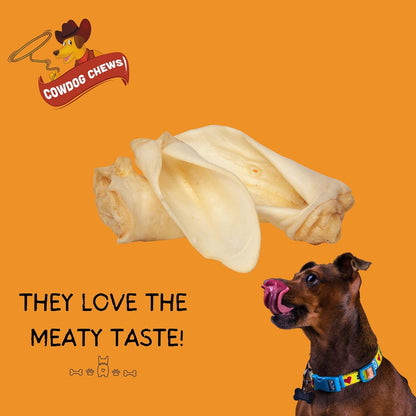 Cowdog Chews Premium Cow Ears for Dogs (25 Pack) – 100% Natural, Safe & Digestible, Collagen Rich, Long Lasting Chews for Healthy Teeth