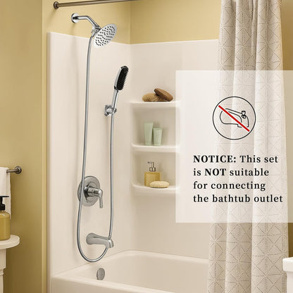 G-Promise 3 Mode Dog Shower Attachment with Pause Mode, Dog shower Sprayer with 100 Inches Stainless Steel Hose, Metal Diverter, Adhesive Holder, for Fast and Easy Dog Bathing and Cleaning(Chrome)