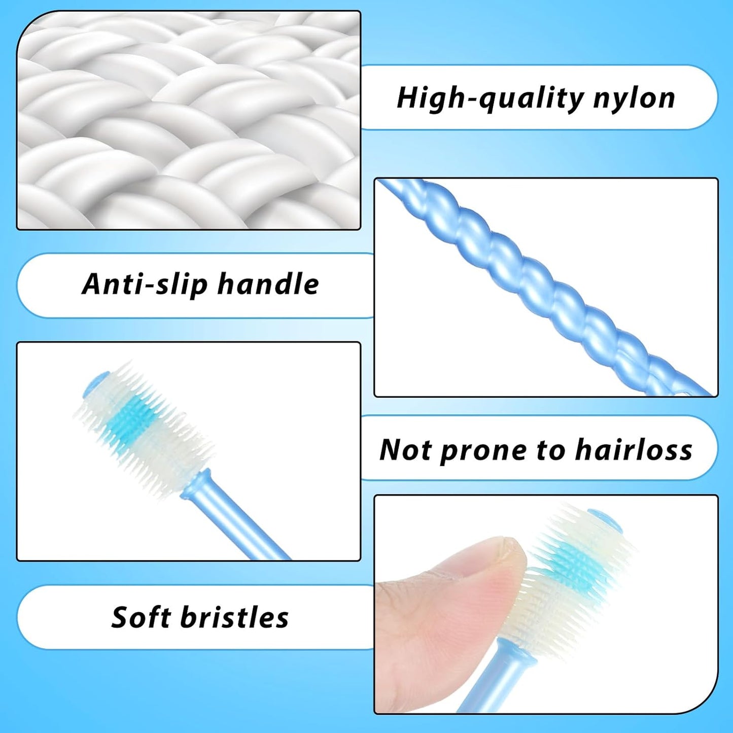 4pcs 360-Degree Pet Toothbrush for Dogs, Cats, and Puppies - Soft Bristle Small Dog Toothbrush in Purple, Pink, Blue, Green