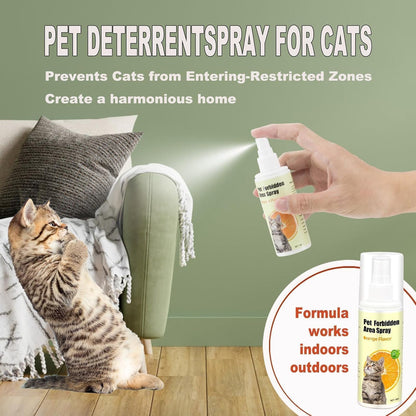 Cat Deterrent Spray – Anti-Scratch Cat Spray 100% Natural, Plant-Based Formula to Stop Scratching