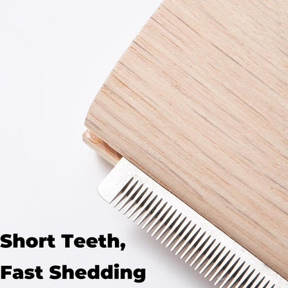 Pug Brushes for Shedding – Wooden Handle Dog Grooming Brush for Short Hair, Gentle Deshedding Tool for Small Breed Dogs, Daily Coat Care Comb for Fawn & Black Pugs at Home