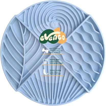 Slow Feeder Dog Bowls, Lick Mat for Dog, Silicone Dog Feeding Bowls with Suction Cups, Blue