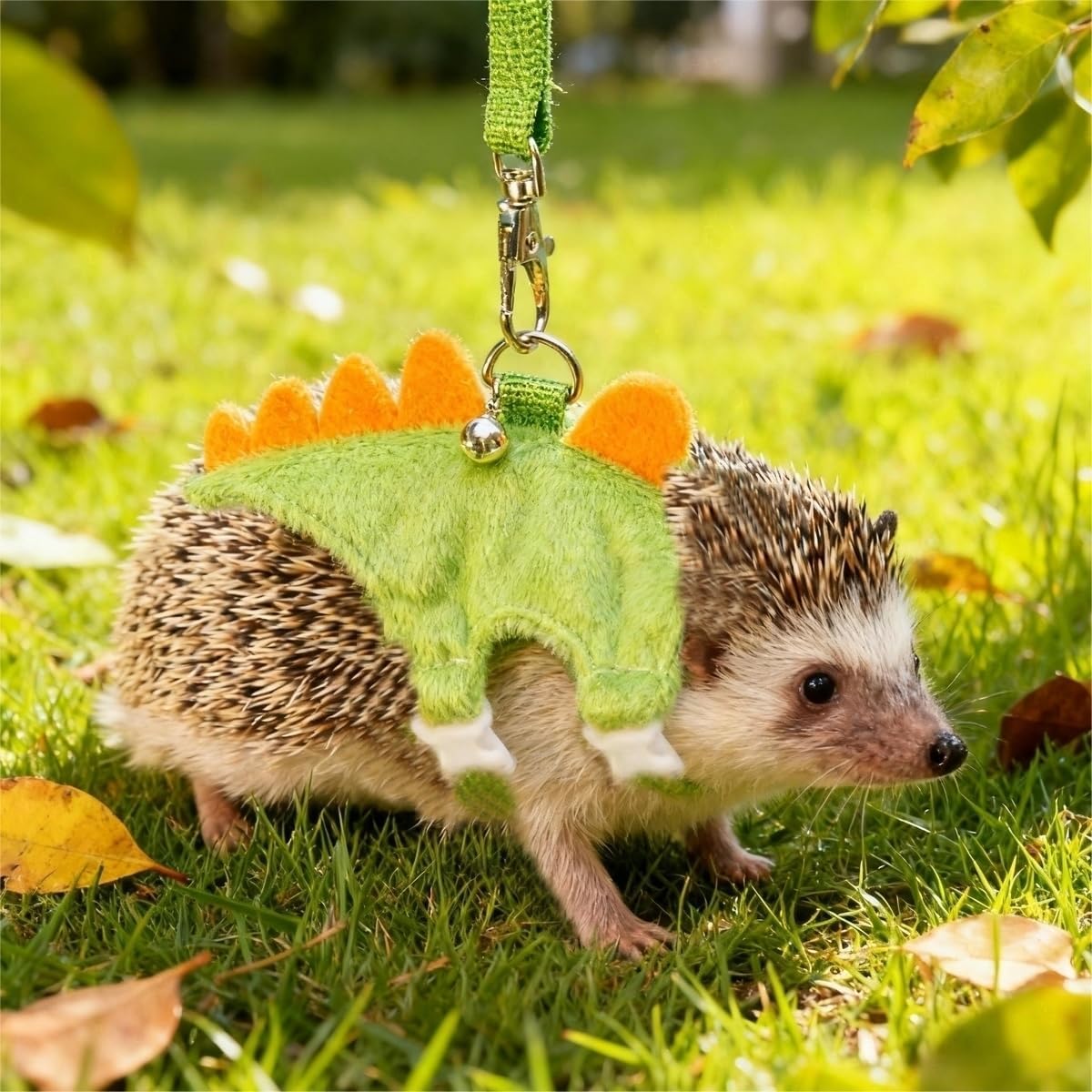 Adjustable Hedgehog Harness and Leash Set - Escape-Proof Small Animals Harness for Hedgehogs, Ferrets, Hamster - Soft, Lightweight & Comfortable (Yellow, M)