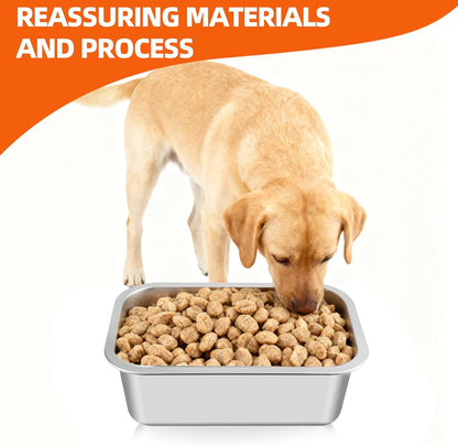 Stainless Steel Dog Bowl 1.25 Gallons - Large Metal Pet Food and Water Bowl, No-Spill Design for Big, X-Large Dogs & Cats, Perfect for Indoor and Outdoor Use (1.25 Gallons)