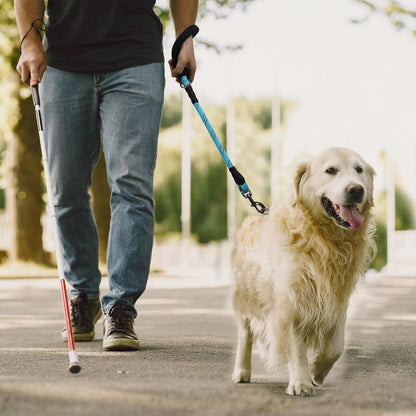 VIVAGLORY Dog Fleece Coat + Short Dog Leash, Easy to Take on and Off, Padded Neoprene & Heavy Duty