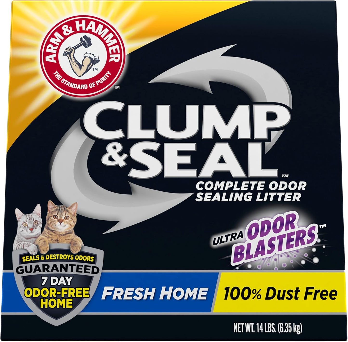 ARM & HAMMER Clump & Seal Cat Litter, Fresh Scent 14lb