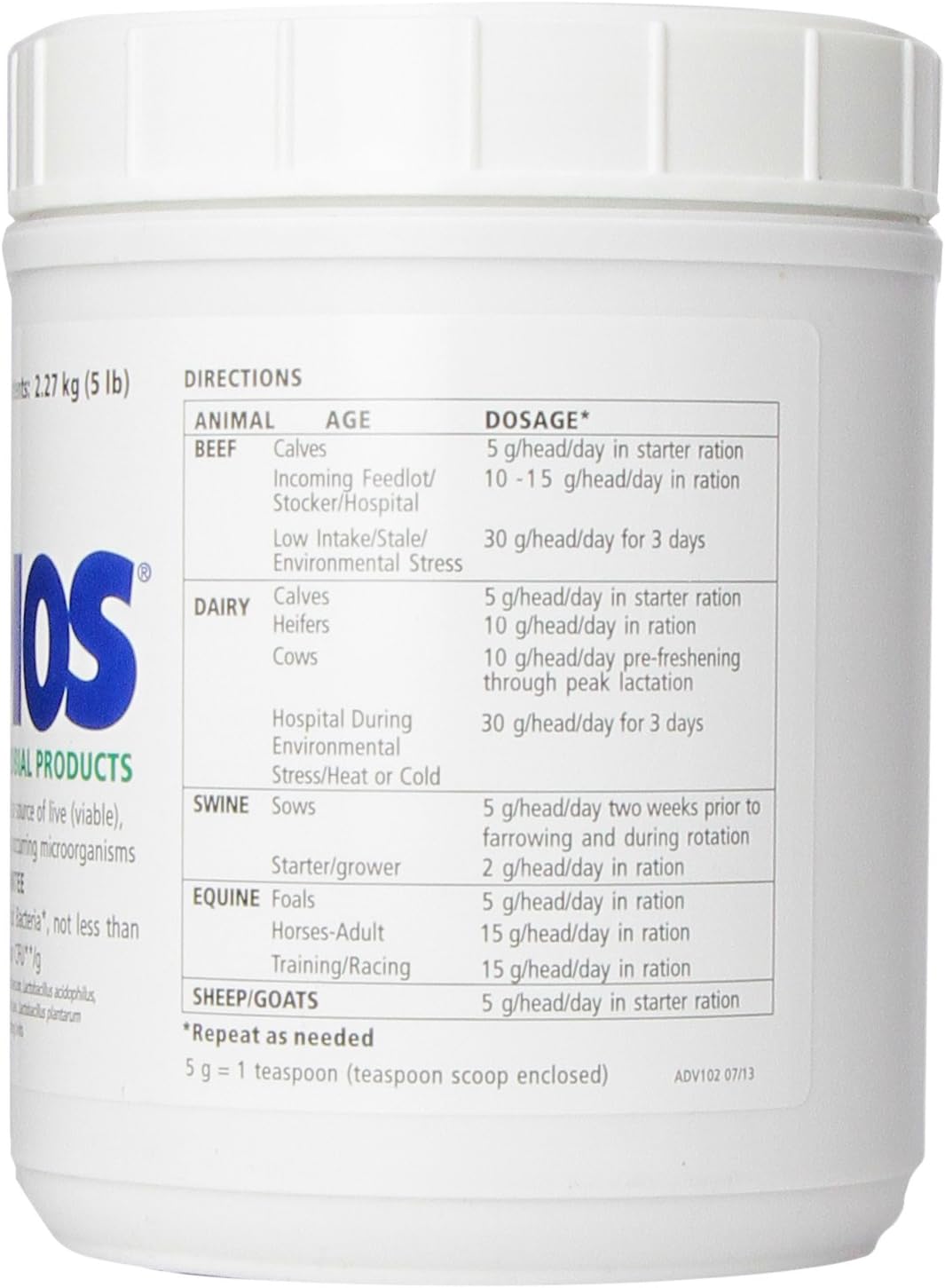 VETS PLUS Probios Feed Granule for Horses, 5-Pound