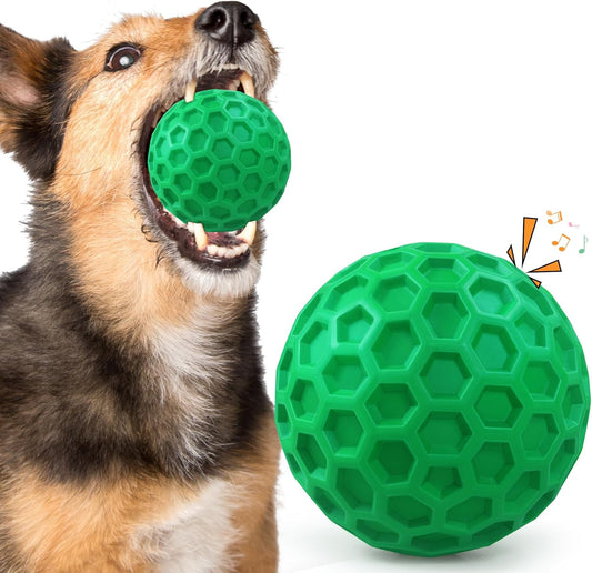 Tough Dog Chew Toys for Aggressive Chewers, Indestructible Dog Balls for Aggressive Chewers, Squeaky Balls for Dogs, Squeaky Toys for Large Dogs, Funny Heavy Duty Ball