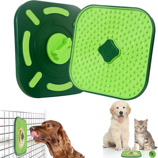 Interactive Licking Mat for Dog Crate,Feeder Pad, Boredom&Anxiety Relief, Peanut Butter & Yogurt Lick Plate, Safe Soft Treat Dog Training Gift