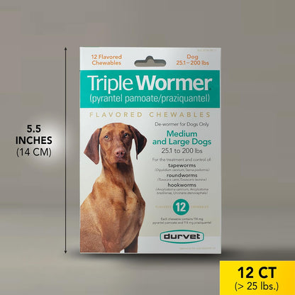 Durvet Triple Wormer for Medium and Large Dogs