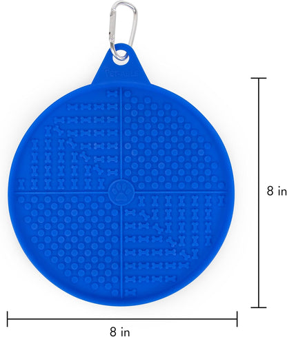 Lick 'n' Go Pet Lick Mat with Carabiner - Set of 2