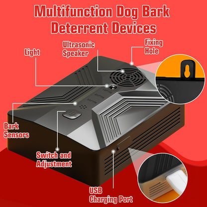 Anti Barking Devices, Anti Barking Device for Dogs Long Range 50ft, Barking Control Devices for Dog Training in Outdoor, 3 Modes Ultrasonic Bark Box, Dog Bark Deterrent Devices, Dog Barking Silencer