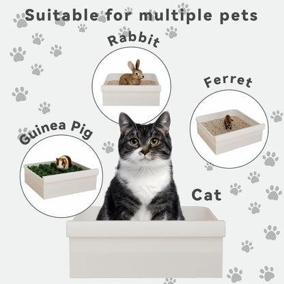 Cat Litter Box with Lid Indoor: Enclosed Litter Box with Cover for Multiple Cats Kitty, DIY Litterbox for C&C Grid Cat Cage