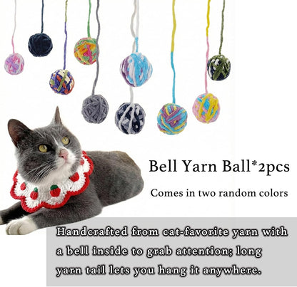 10-Pack Cat Toy Variety Set – Catnip Sticks, Carrot Chew Toys, Feather Balls, Yarn Bell Balls & Treat Spoon for Indoor Cats and Kittens