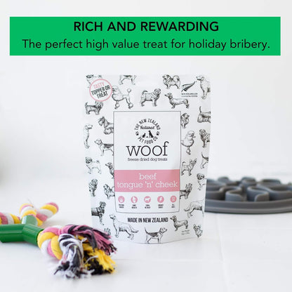 The New Zealand Natural Pet Food Co. – Freeze-Dried Holiday Pet Essentials Bundle (5 Items) – Venison, Brushtail, Tripe Topper, Beef Treats & Manuka Wipes