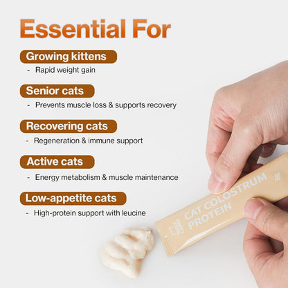 Doctor By Cat Colostrum Protein Cat Supplement Immune Support Muscle Growth, Gentle on Digestion for Kittens, Adult&Senior Cats with Goat Milk, Whey Protein Isolate, Colostrum Lickable Formula