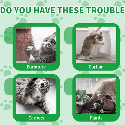 Ponal Cat Repellent Outdoor, Natural Peppermint Oil Cat Deterrent Outdoor Indoor, Keep Cats Off Lawn, Yard, Garden, Mulch & Flower Permanently Against Scratch and Chew, Keep Cats Away, 10 Pack