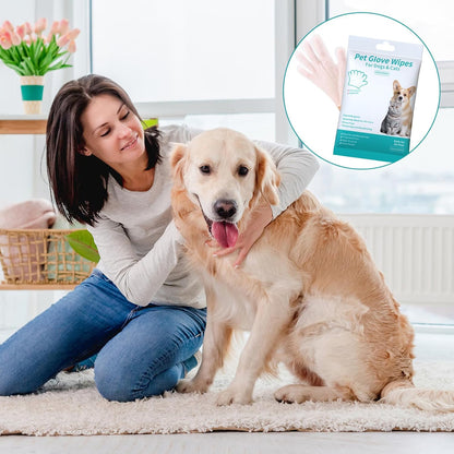 12 PCS Rinse Free Dog Shampoo Mitts, Waterless Dog Shampoo Mitts, Hypoallergenic Pet Bath Wipes Perfect for Dogs, Suitable for Daily Care and Travel