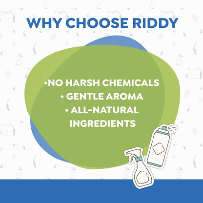 Riddy Flea & Tick Natural Spray for Pets with Essential Oils Safe Non-Hazardous Indoor and Outdoor Control, 8 oz