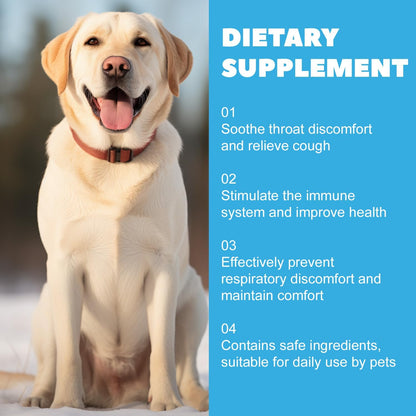 Cough Herbal Drops for Dogs & Cats, 60ML Natural Dog Supplement, Herbal Cough Drops for All Breeds & Sizes, Soothing Supplement for Dogs, Soothing Dog Cough