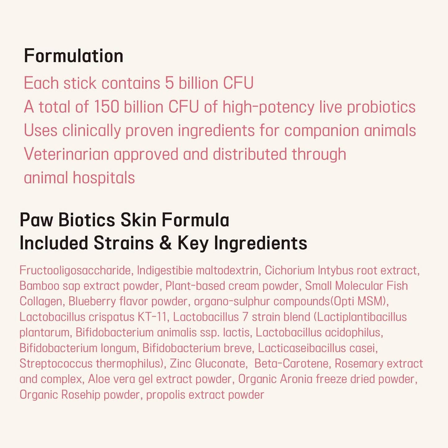 Pawbiotics Skin & Coat Probiotic Powder for Dogs (2.1 oz, 30 Sticks) – with KT-11 Postbiotic, Collagen & Hyaluronic Acid – Supports Gut, Immune & Skin Health – Natural Blueberry Flavor, Made in Korea