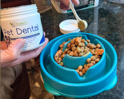 Dog Dental Care Powder - Natural Dog Teeth Cleaning & Breath Freshener | Herbal Blend + Probiotics Lab Tested Oral Care Formula for Fresh Breath & Clean Teeth | Oral Health Supplement (60 Servings)