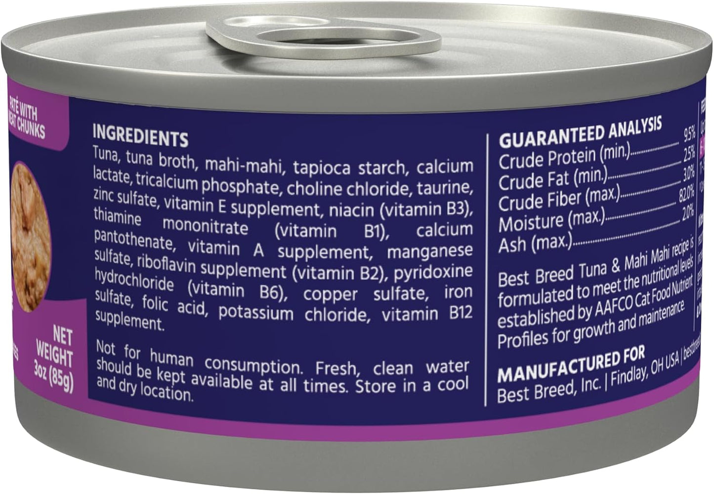 Best Breed Dr. Gary's Tuna & Mahi Mahi Canned Food for Cats - 24 x 3 oz. (Pack of 2)