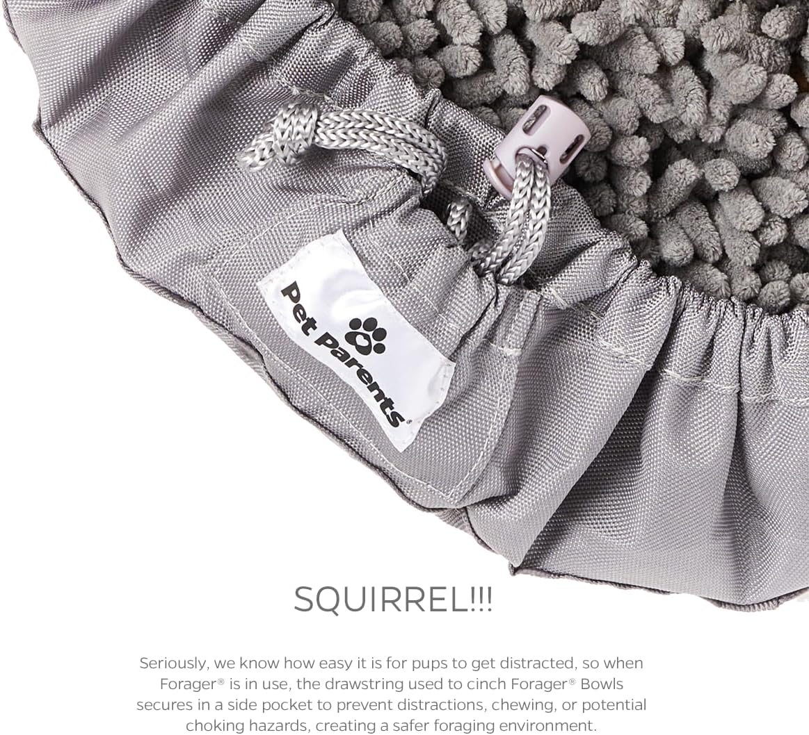 Pet Parents Forager Bowls, Slow Feeder Dog Bowls with SoftSnout & Non-Slip Backing Technology, Dog Feeder Mat & Snuffle Mat for Large Dogs and Small Dogs (Forest Modern Grey)