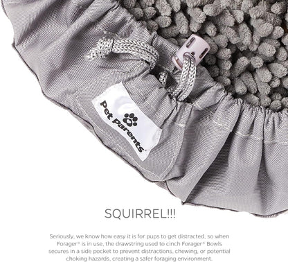 Pet Parents Forager Bowls, Slow Feeder Dog Bowls with SoftSnout & Non-Slip Backing Technology, Dog Feeder Mat & Snuffle Mat for Large Dogs and Small Dogs (Forest Modern Grey)