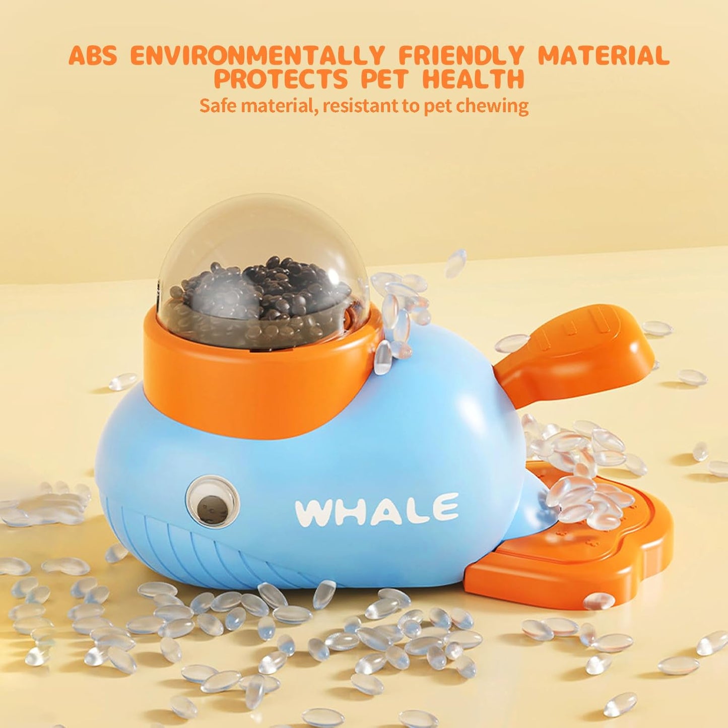 Interactive Slow Feeder for Small Dogs and Cats, Food Puzzle Slow Feeder Toy Duck, Dog Enrichment Toys Treat Dispenser with Button, Exercise Small Animal Bowls