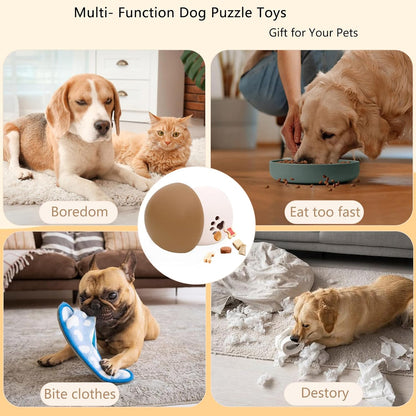 Interactive Dog Feeder Puzzle Toys, Silicone Treat Dogs Enrichment Toy, Slow Dog Food Dispenser, Keep Them Busy, Healthy Eating, Mental Stimulation for Medium Small Puppy and Cat