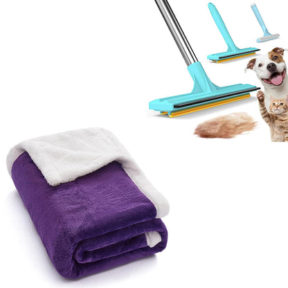 3 in 1 Carpet Rake for Pet Hair Removal & Waterproof Dog Blanket