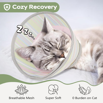 Cat Cone Collar Soft: Comfortable Mesh Recovery Cone After Surgery to Stop Licking and Scratch, Alternative to Plastic Elizabeth Head/Neck Cone for Large Cats and Small Dogs